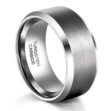Fashion Tungsten Rings 10mm Black And Silver Tungsten Steel Ring Jewelry